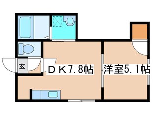 サンシャリエ南５条の物件間取画像